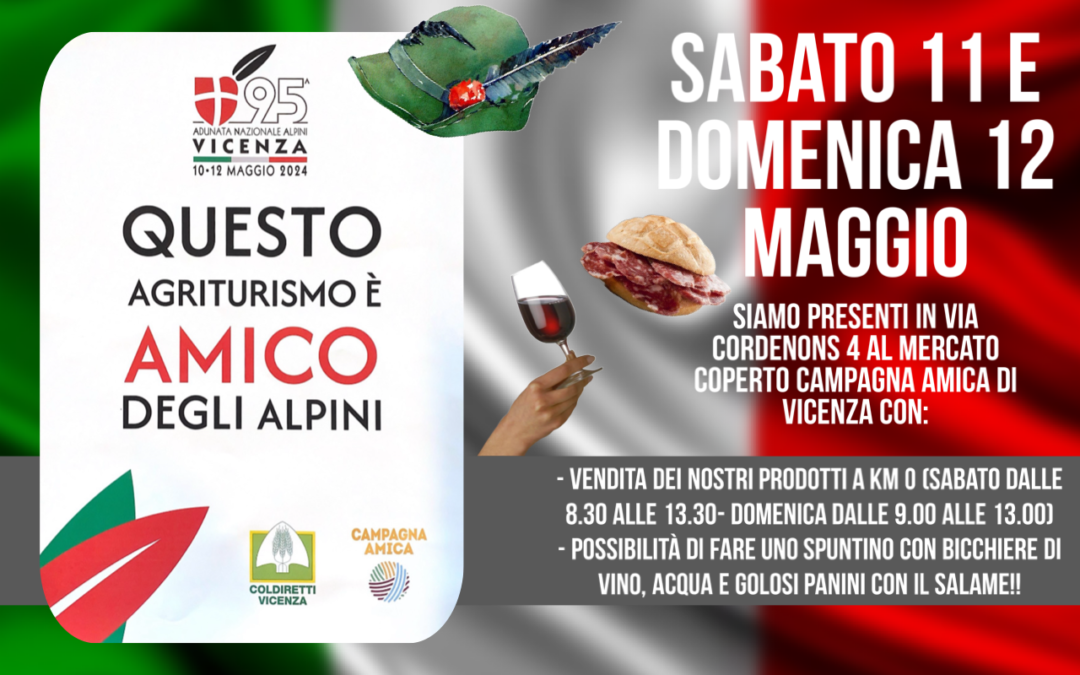 Per l’Adunata degli Alpini ci troverete al Mercato Coperto