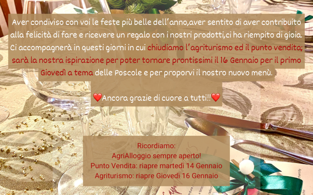 Grazie di cuore a tutti per aver scelto di passare con noi i momenti più importanti del vostro 2024