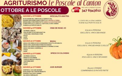 Ottobre 2025 : I giovedì a Le Poscole