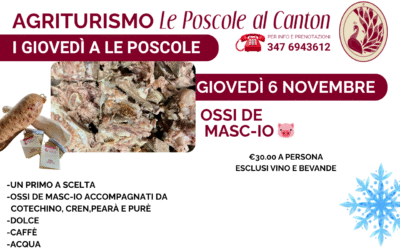 Giovedì 6 Novembre 2025 : Serata Ossi de Masc-io.