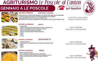 Gennaio 2026: i Giovedì a Le Poscole