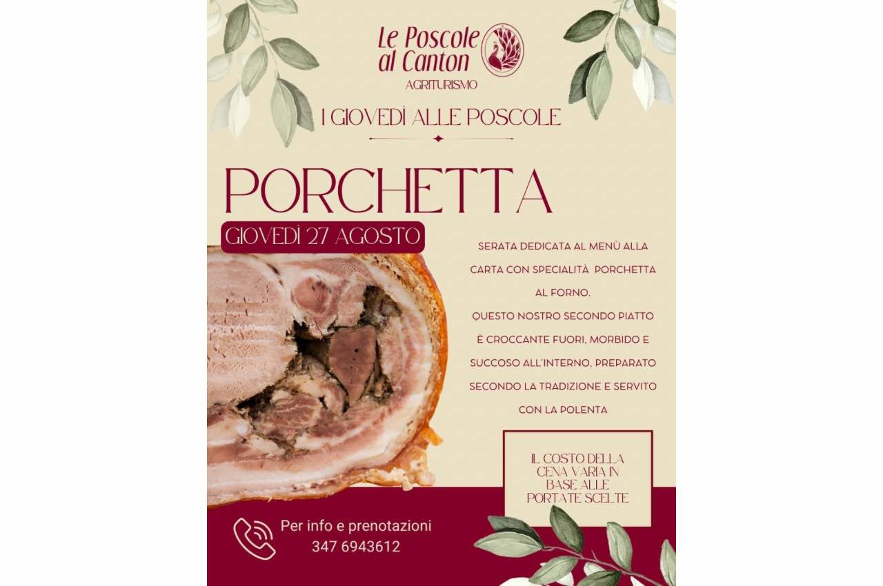 Serata Porchetta alle Poscole: tradizione, croccantezza e gusto