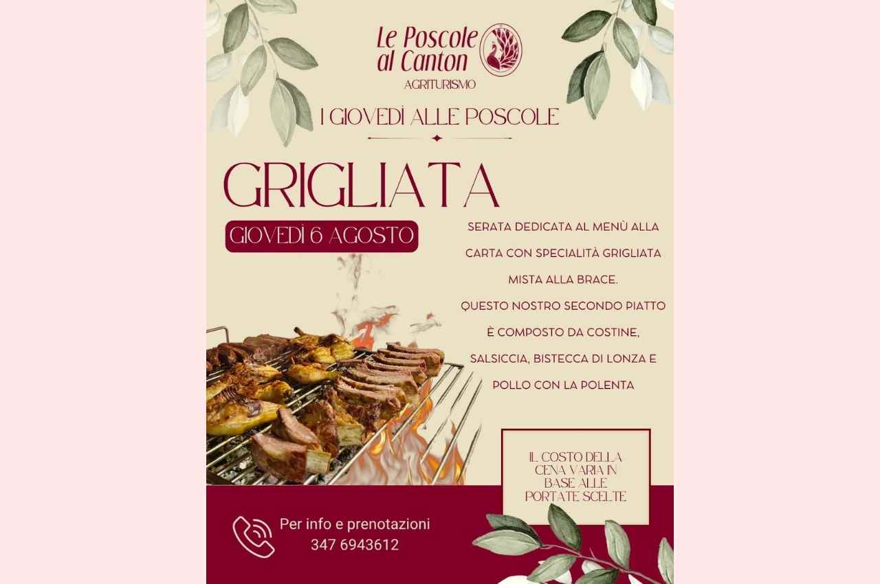 Serata Grigliata alle Poscole: il gusto autentico della brace